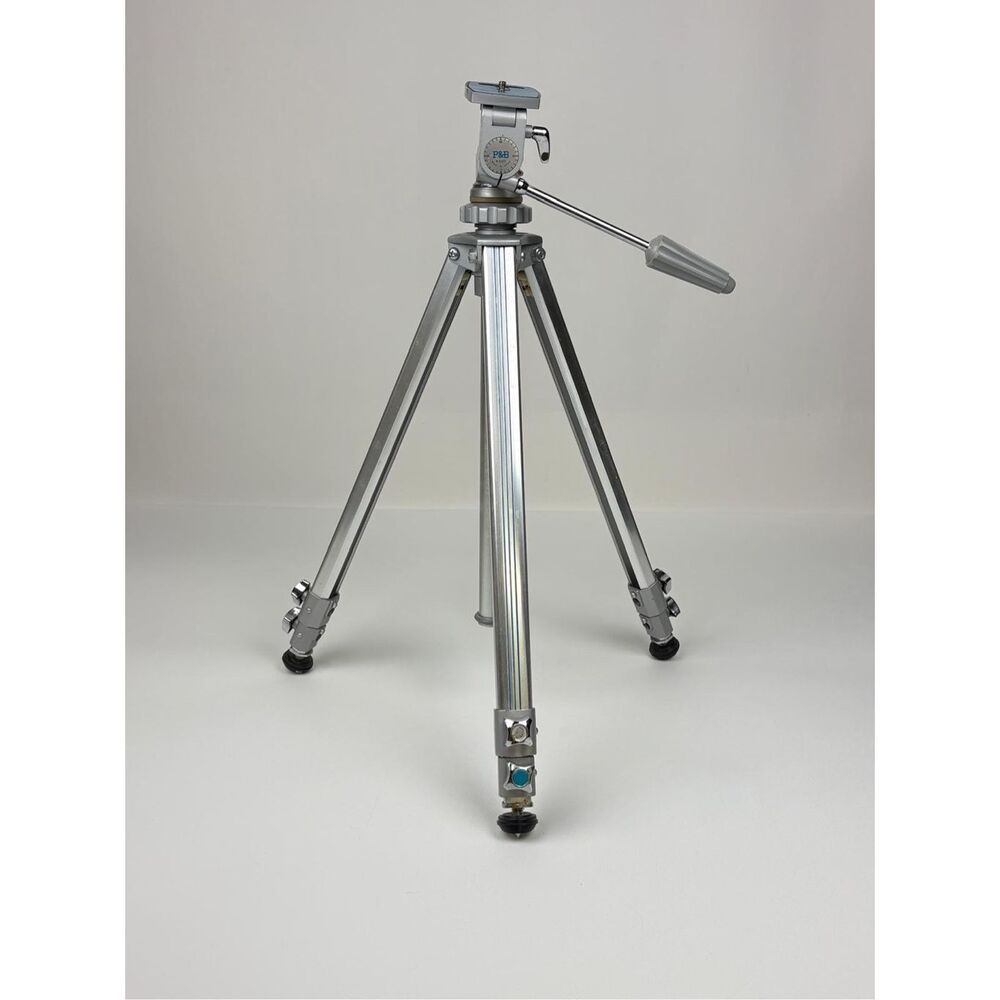 Vintage P&B Model 1107 Professional Camera Tripod Made In Japan 20-54in